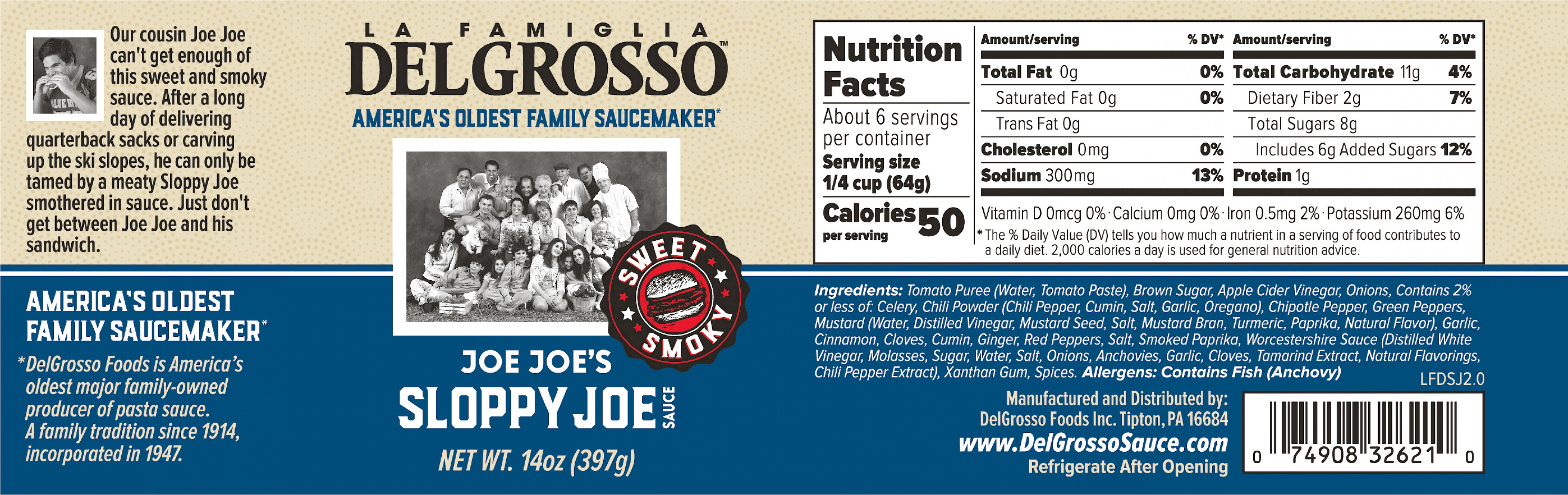 Sloppy Joe Sauce - DelGrosso Sauces